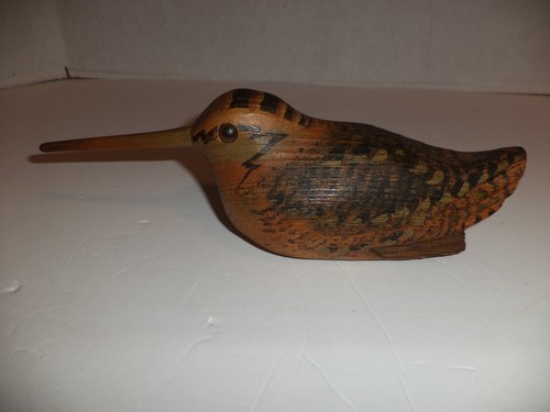 VINTAGE WEK CARVED BIRD SANDPIPER WOODCOCK