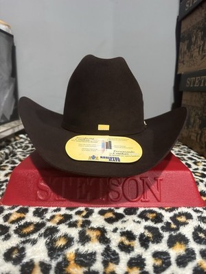 Resistol Western Cowboy Hat Brown Felt Feather Accent Made in USA