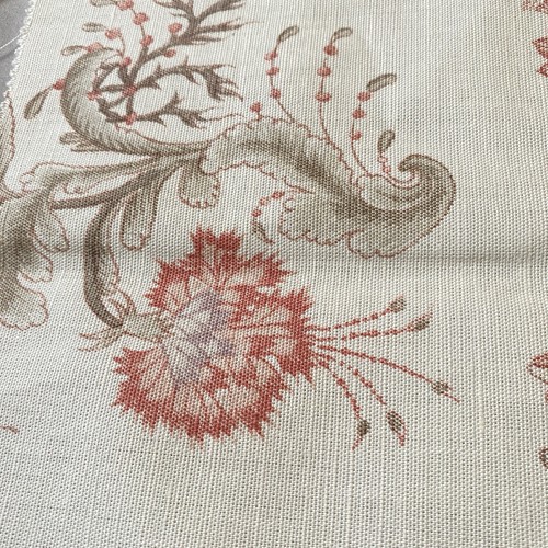 Hodsoll McKenzie indische Streifen Stoffmuster 17x17 Blumenmuster Leinen Baumwollmischung UK - Bild 4 von 11