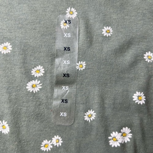 GAP Womens NWT Favorite Army Summer Green Floral Tee Shirt Size XS - Picture 3 of 6