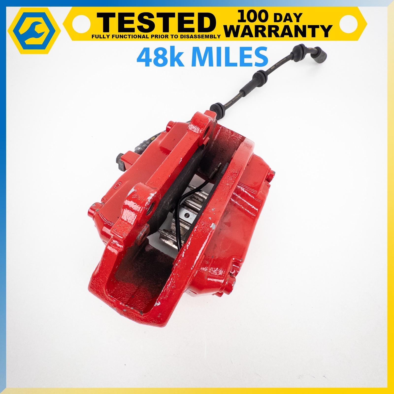 04-17 MASERATI GRANTURISMO QUATTROPORTE 4.2L FRONT LEFT BRAKE CALIPER RED OEM