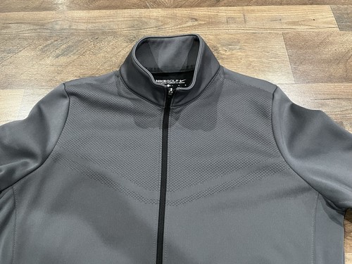 Giacca Nike Golf Dri-Fit full zip grigia foderata in pile fori per pollice donna grande - Foto 3 di 12