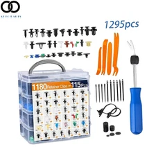 Fit 1295*Plastic Trim Clips Pin Rivet Car Retainer Auto Fasteners Bumper Kit New