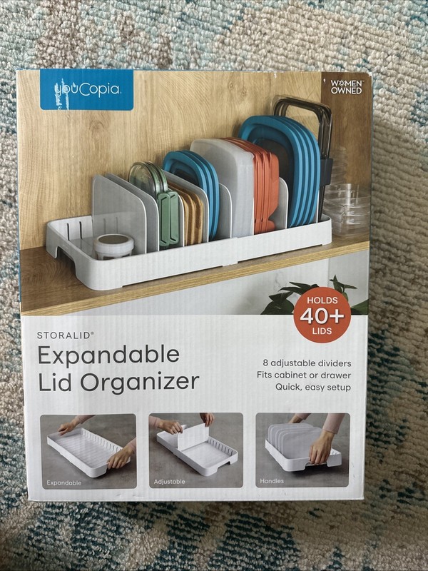 YouCopia StoraLid Food Container Lid Organizer, 40-Lid Capacity New *