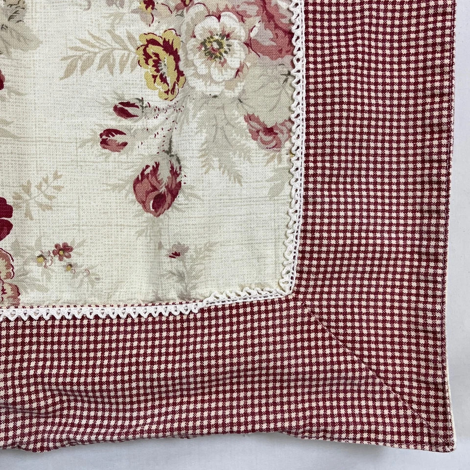 Waverly Tablecloth Norfolk Country Roses Cottage Gingham 48x72" Medium Rectangle - Image 4 of 4