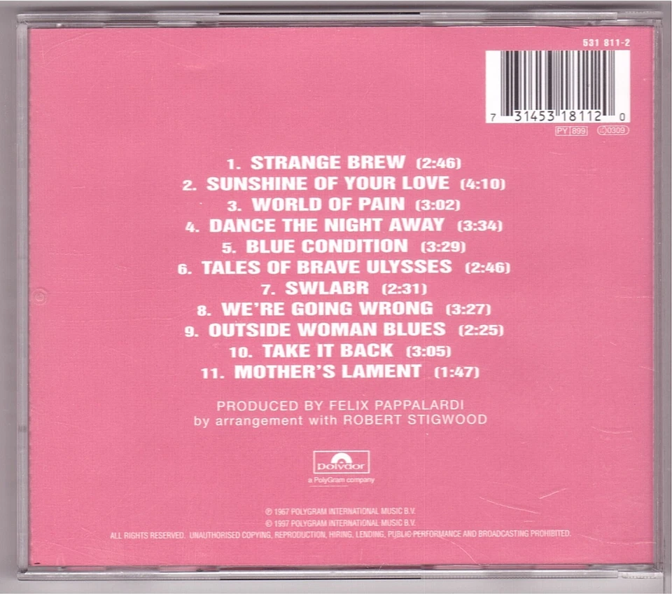 Cream - Disraeli Gears (CD 1967/1997) Remastered - Bild 2 von 3