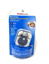 CVS Micro Temple Digital Thermometer Fever Alarm Safe For All Ages Travel Case