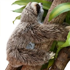 SLOTH PLUSH ANIMAL LYING THREE TOED CUDDLY SOFT STUFFED HANDCRAFT TOY XMAS GIFT