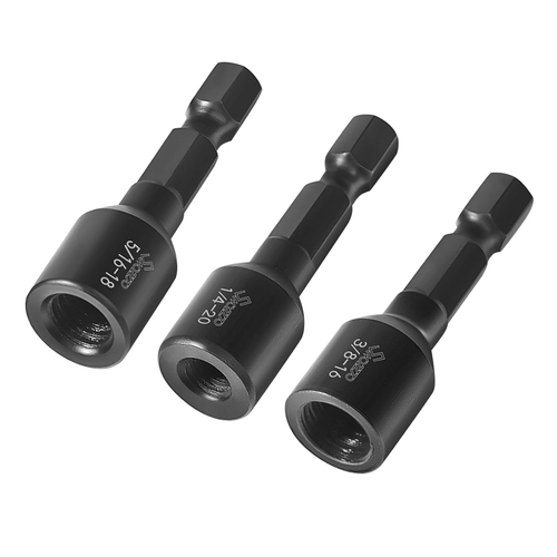 Avvitatore a bullone per gancio 1/4"-20,3/8"-16, 5/16"-18 3 pezzi, strumento di installazione bullone per gancio con - Foto 1 di 12