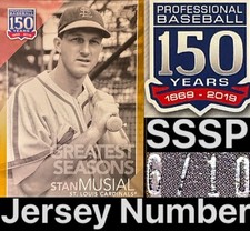 1/1 1948 Stan Musial #6/10 Jersey Number Topps Gold SSP MLB 150 Greatest Seasons