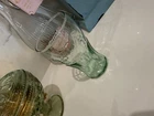 Coca-Cola Coke Glass 4.5" Mini Glass Shot Juice Vintage Green Glass