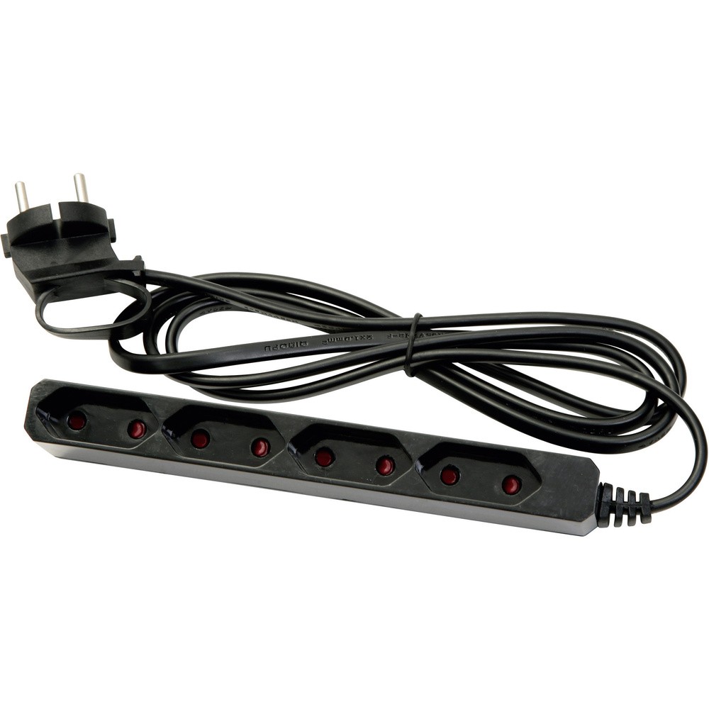 GAO EU4 BLACK Steckdosenleiste 4fach Schwarz Eurostecker 1 St .