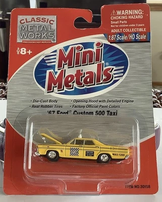 CMW MINI METALS #30158 ‘67 FORD CUSTOM 500 TAXI 1:87 Scale/HO Scale - Image 1 of 3