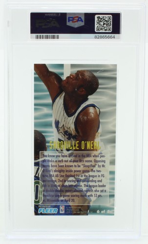 Fleer - Jam Session Game Breaker 1994 Shaquille O'Neal 6 PSA 9 - Picture 2 of 2
