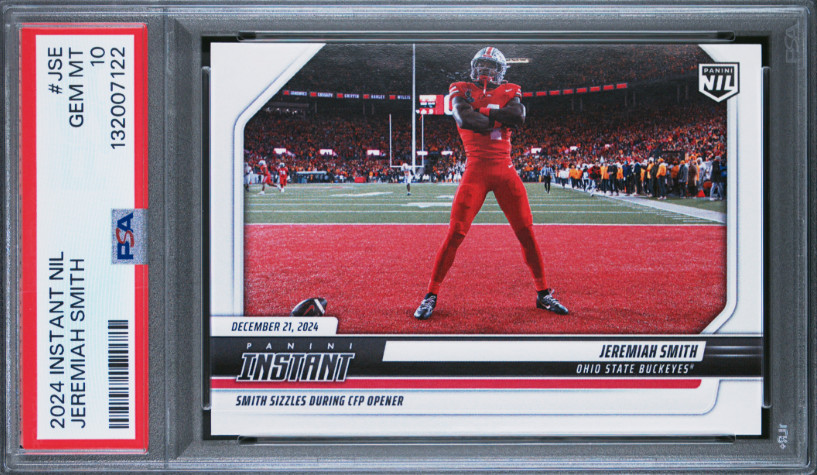 2024 PANINI INSTANT NIL COLLEGE FOOTBALL #JSE JEREMIAH SMITH PSA GEM MINT 10