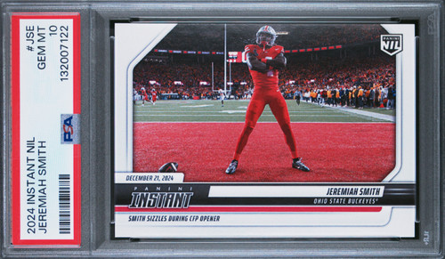 2024 PANINI INSTANT NIL COLLEGE FOOTBALL #JSE JEREMIAH SMITH PSA GEM MINT 10