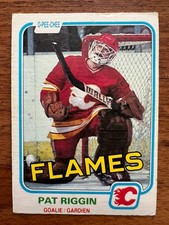 Pat Riggin ROOKIE CARD 1981-82 O-Pee-Chee Hockey #37. rookie card picture