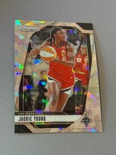 Jackie Young Cracked Ice Prizm sp Insert 2024 Panini WNBA Holo #1 Aces