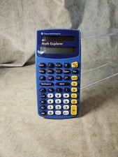 Texas Instruments Math Explorer Calculator Blue TESTED