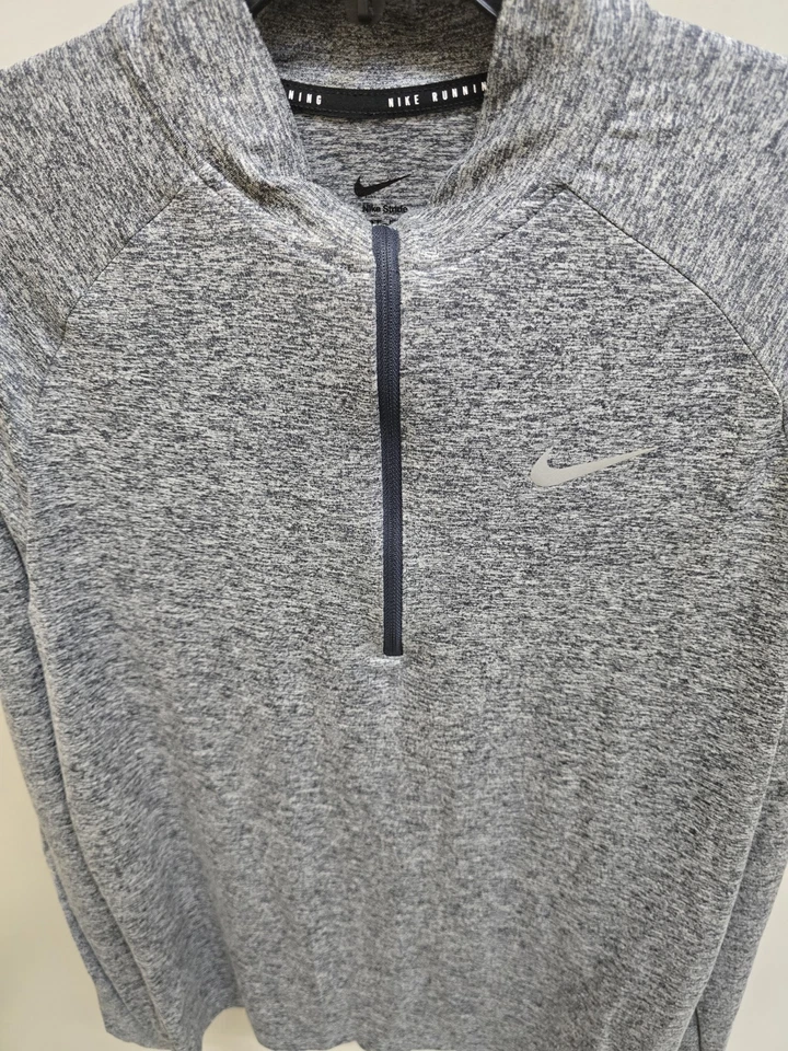 Camiseta de running 2-Nike Stride Dri-fit 1/4 para hombre GRIS/AZUL + MARCAPASOS DRI FIT 1/2 CREMALLERA pequeña Foto 2 de 3