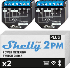 plus 2PM, Interruttore Intelligente Relé Wifi & Bluetooth, 2 Prese Elettriche - 