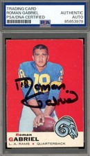 Roman Gabriel PSA DNA Signed 1969 Topps Autograph Rams
