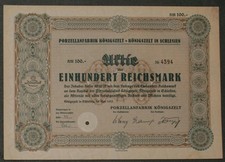 Fabryka porcelany namiot królewski 1935 100 RM