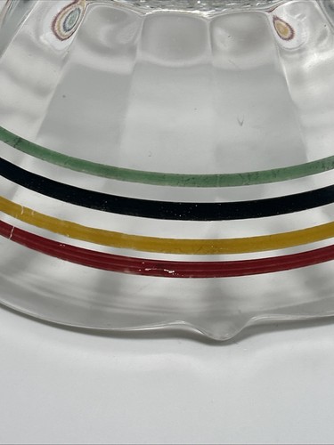 Anchor Hocking Ring Ding 7.75” Clear Handled Bowl w/Stripes Depression Glass - Picture 16 of 20