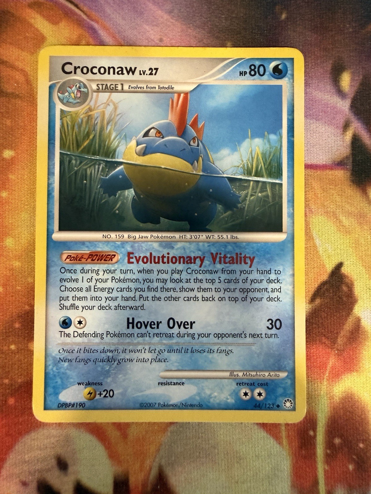 Pokemon TCG Card 2007 Mysterious Treasures - Croconaw 44/123