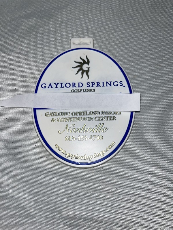 Golf Bag Tag Gaylord Springs Gaylord Springs Opryland Resort Nashville Tn