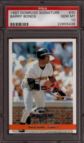 1997 DONRUSS SIGNATURE #30 BARRY BONDS "RARE" SAN FRANCISCO GIANTS PSA 10 GEM-MT - 第 1/1 張圖片