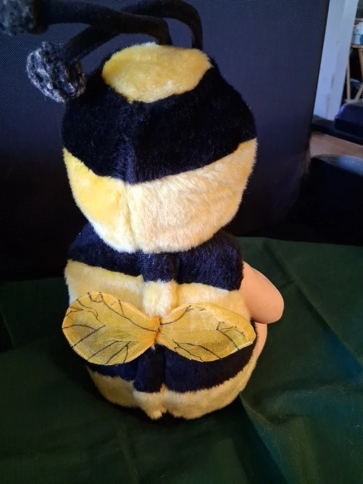 Anne Geddes Baby Bees 1998 Sonriendo con Dientes Brazos Movibles Más Oso de Bonificación Foto 2 de 4