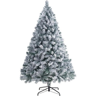4/5/6/7 Fuß Schnee beflockt künstlicher Weihnachtsbaum realistisch weiß Kiefer Ständer