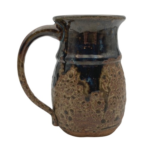 Vtg Studio Art Pottery Hand Thrown Stoneware Rustic Coffee Mug Tankard Stamped - Picture 2 of 15