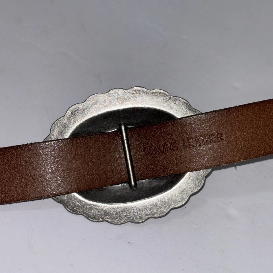 Cinturón Concho AMERICAN LIVING Talla Mediana Cuero Marrón Western Vintage Americana Foto 3 de 4