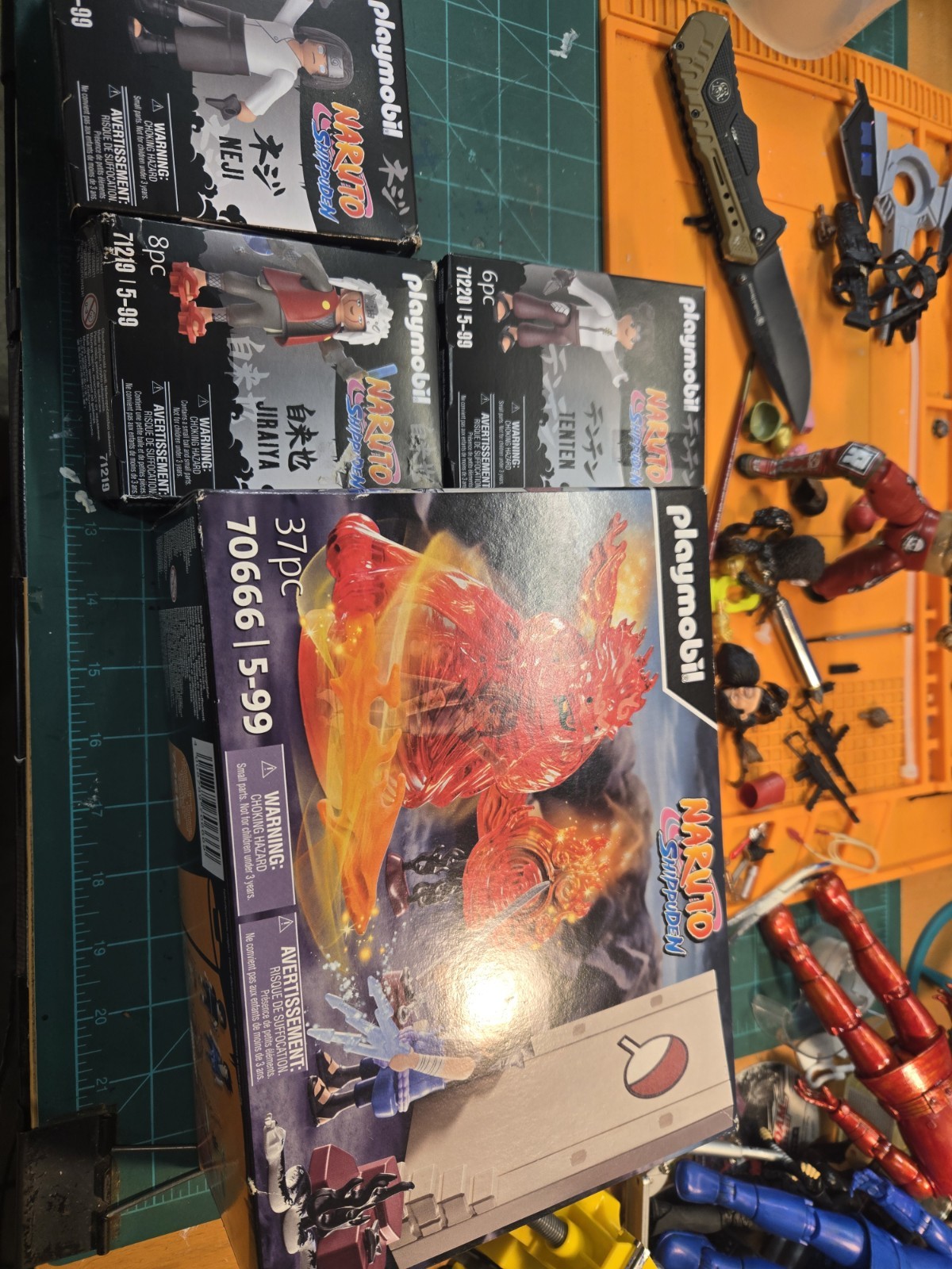 PLAYMOBIL Naruto Shippuden Figuras Neji, Jiraiya, Tenten y Susanoo Juego