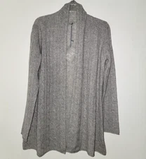 Alashan Cashmere Cardigan Duster Grey L;NWT