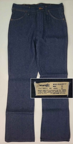 Vtg Wrangler Deadstock Boot Cut Scovill Zip USA MADE Raw Denim Jeans 32x32 NEW - Picture 11 of 11