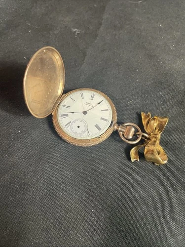 Antique A.W.C. Waltham Pocket Watch Model 1873  Size 6 7J  1889 Watch Gold Case