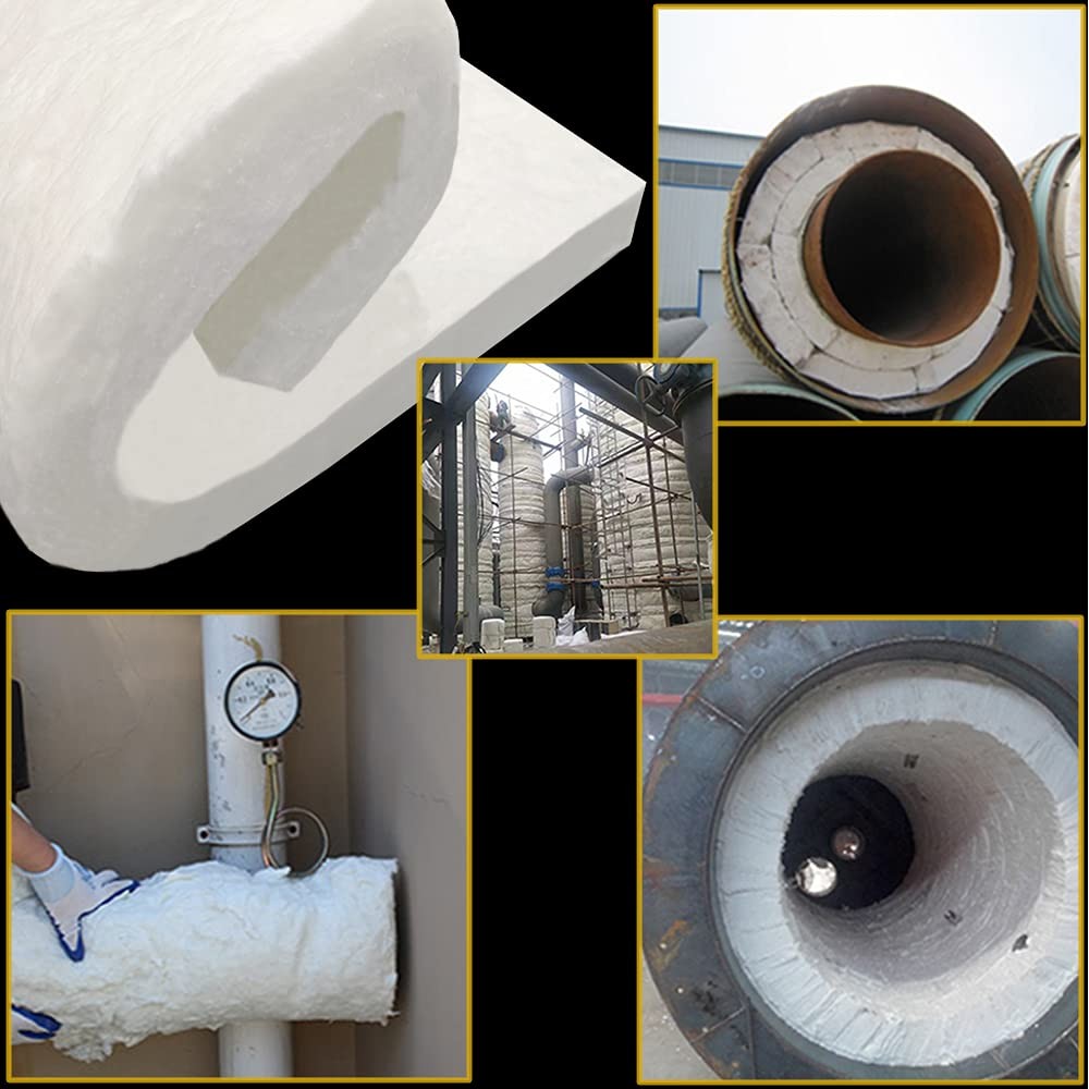 24" x12"x1" (Thick) Ceramic Fiber Blanket Fireproof Insulation Baffle Rated t...