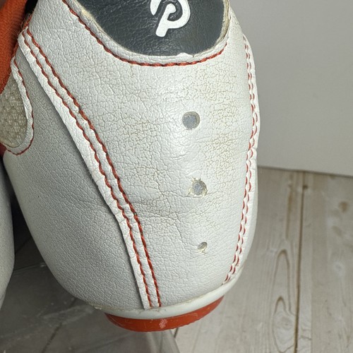 PELOTON Cycling Bike Shoes White Orange EU 44 US 10.5 Womens US 12.5 PL-SH-01 ✅ - Picture 14 of 14