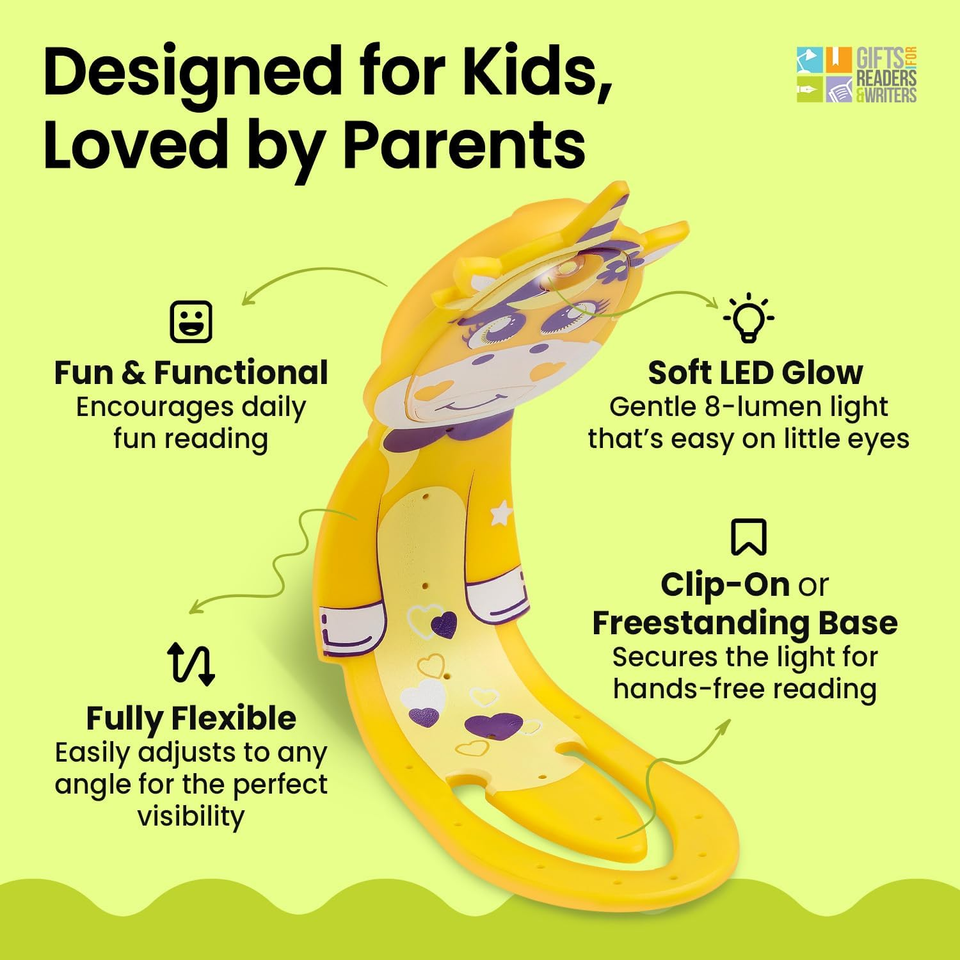 Book Light for Kids, Clip on Reading Light for Bed, 2In1 Flexilight ...
