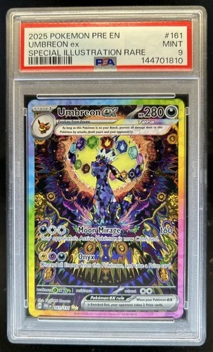 2025 Pokemon Prismatic Evolutions Umbreon ex #161/131 PSA 9