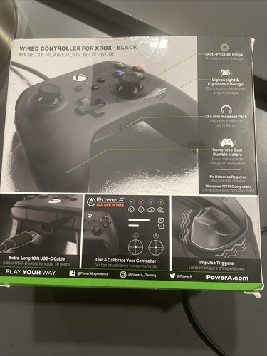 Wired Xbox Controller, PowerA, 10ft USD-C Cable, Rumble Motors - Picture 2 of 2