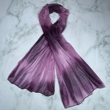 Colorful Purple Sparkle Tie Dye Sheer Extra-Lightweight Scarf