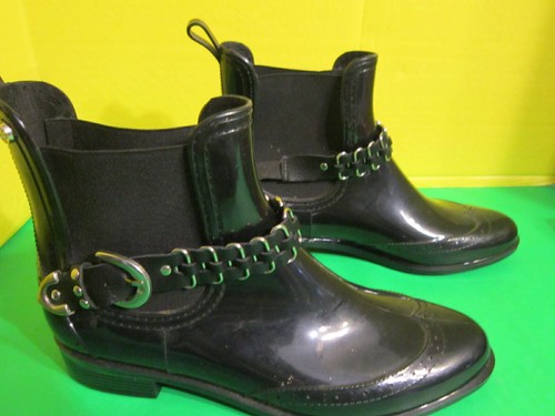 Henry Ferrera Survivor 100 Black Chelsea SHORT Rain Boots Women's Size 9 - Picture 3 of 9