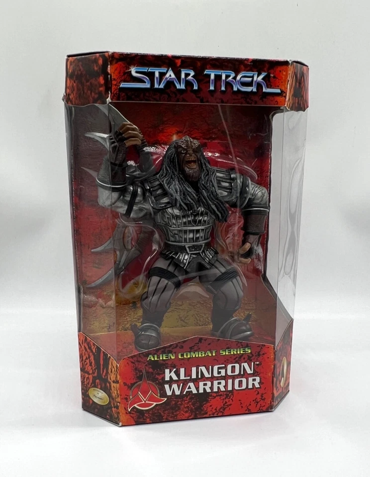 Figura de acción 1999 Star Trek Klingon Warrior 9" Alien Combat Series Playmates Foto 2 de 4