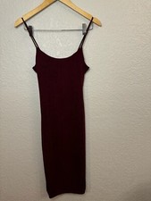 Fashion Nova Spaghetti Strap Long Tank Top Dress Cami sole Slip Size Small