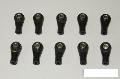 M3 gebogene Kunststoffstangenenden 10 Einspritzrutende schwarzes Stangenende axiale Breite Kugeln SSD00023