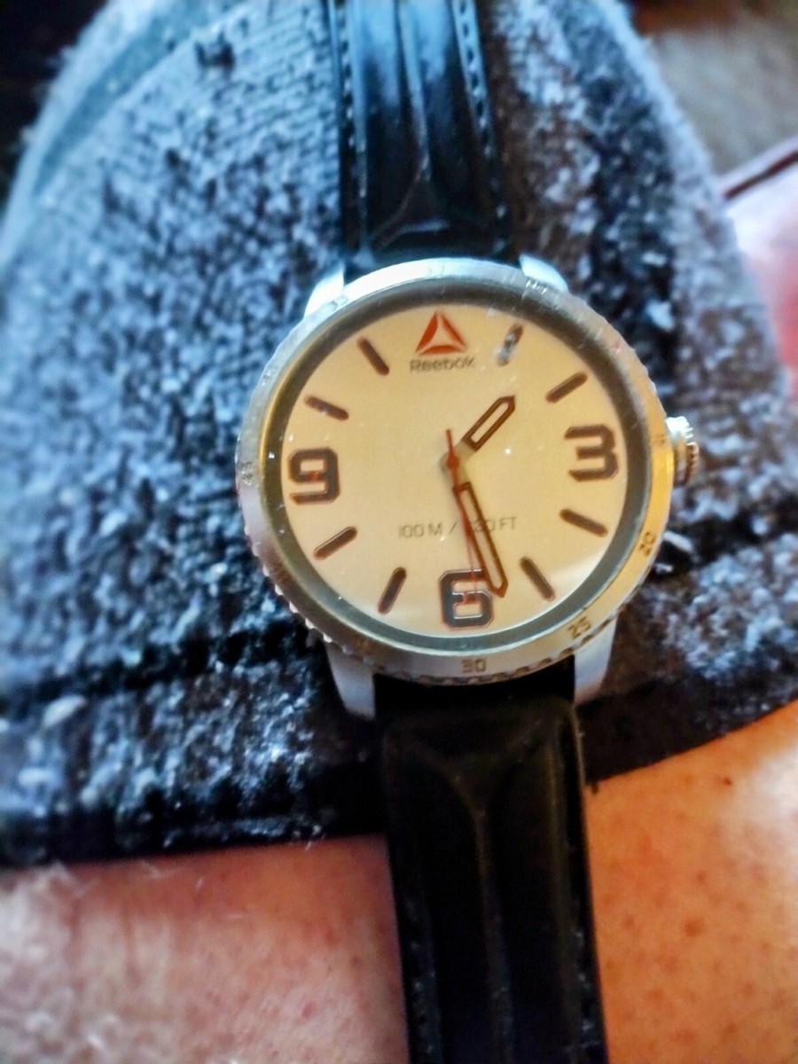 REEBOK Stride Warrior Men's Watch Black Silicone Strap Post